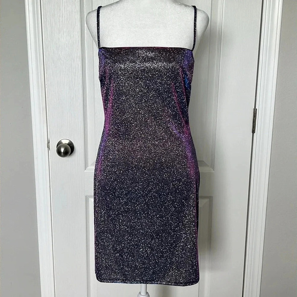Windsor Time To Shine Glitter Mini Dress Size Medium - Picture 8 of 14